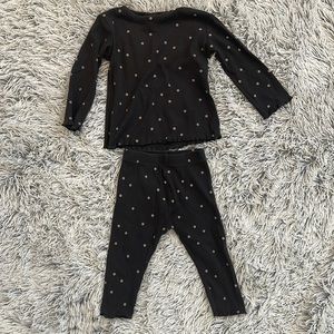 Zara baby grey with White polkadot matching set size 6-9 months